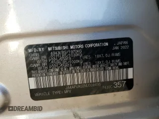2022 Mitsubishi Outlander SE с VIN JA4APVAU2NU008495, выставлен на аукционе Copart как лот 85111664 с пробегом 60 052 миль миль и Списание • Salvage title. История ставок и продаж доступна на DreamBid. Изображение 12.