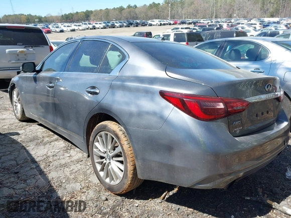2018 Infiniti Q50 3.0t Luxe with VIN JN1EV7AR7JM434233, listed as a IAAI auction lot 41850208 with 75,610 mi miles. Bid and sale history available at carsss.com. Image 3.