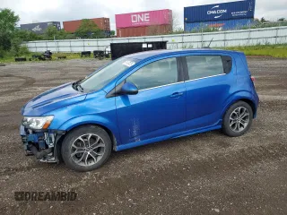 2017 Chevrolet Sonic LT with VIN 1G1JD6SB9H4103893, listed as a Copart auction lot 61143475 with 57,333 mi miles and Salvage title. Bid and sale history available at DreamBid. Image 1.
