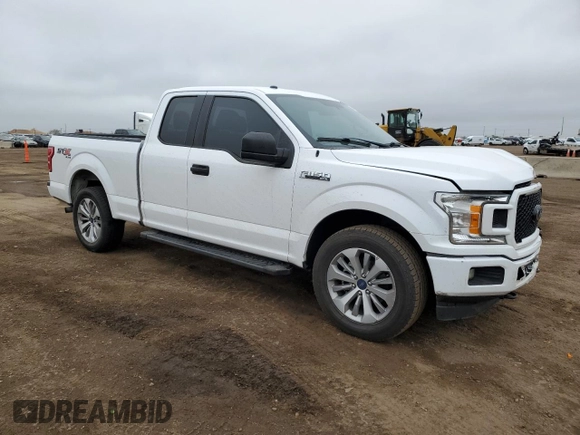 2018 Ford F-150 XL with VIN 1FTEX1EP8JKD44193, listed as a Copart auction lot 54787855 with 97,572 mi miles and Salvage Title. Bid and sale history available at DreamBid. Image 4.