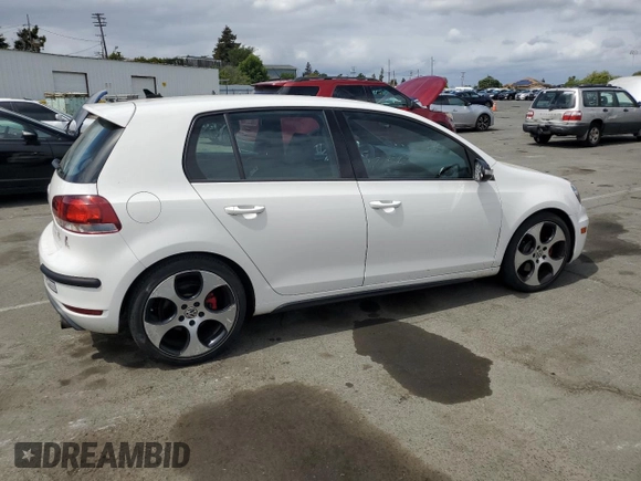 2012 Volkswagen GTI w/Conv & Sunroof PZEV с VIN WVWHD7AJ4CW106637, выставлен на аукционе Copart как лот 54428875 с пробегом 62 327 миль миль и Списание • Salvage title. История ставок и продаж доступна на DreamBid. Изображение 3.