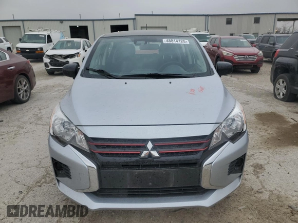 2023 Mitsubishi Mirage Black Edition with VIN ML32AWHJ7PH006897, listed as a Copart auction lot 48814125 with 25,132 mi miles and Salvage title. Bid and sale history available at DreamBid. Image 5.