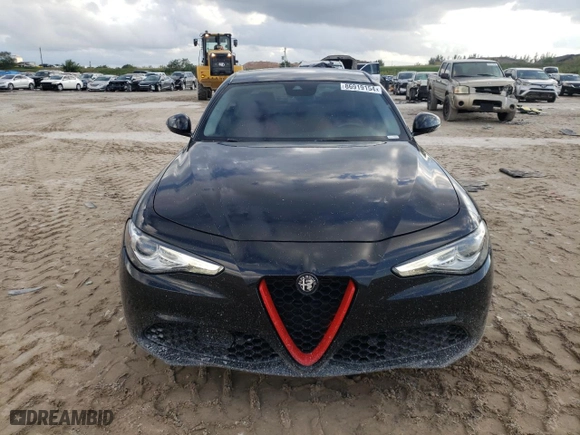 2019 Alfa Romeo Giulia with VIN ZARFANAN9K7612194, listed as a Copart auction lot 86919154 with 101,685 mi miles and Salvage Title. Bid and sale history available at carsss.com. Image 5.