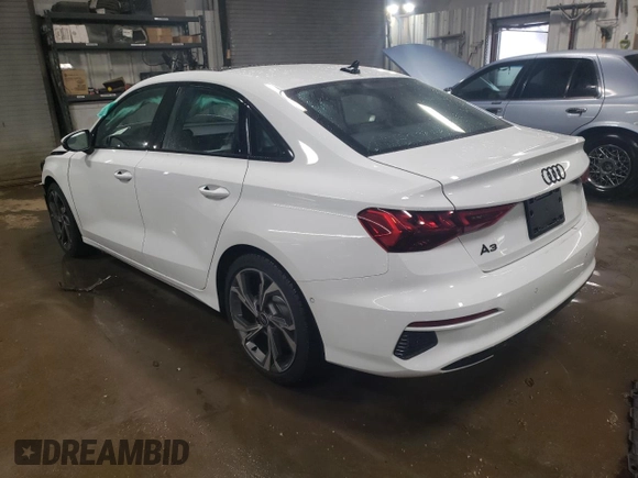 2023 Audi A3 Premium with VIN WAUAUDGY0PA090912, listed as a Copart auction lot 74080623 with 9,053 mi miles. Bid and sale history available at carsss.com. Image 2.