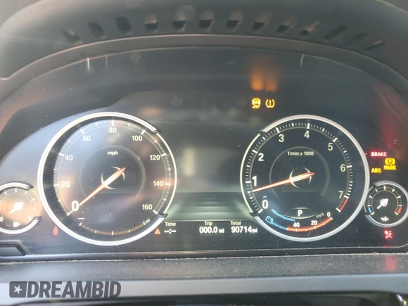 2015 BMW 7 Series 740Li with VIN WBAYE4C51FD947047, listed as a Copart auction lot 86773284 with 90,714 mi miles and Salvage Title. Bid and sale history available at DreamBid. Image 9.