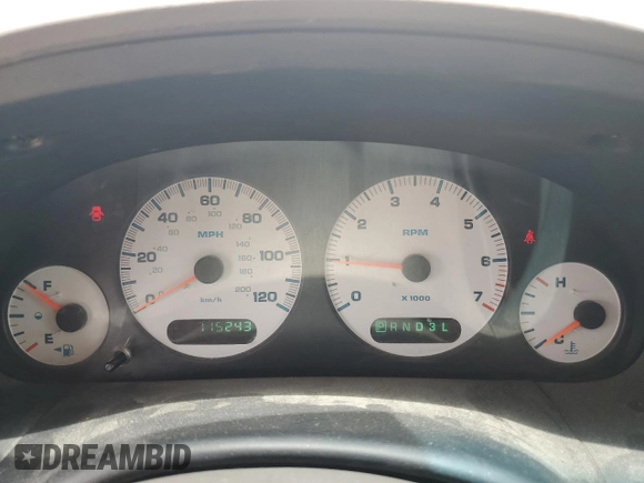 2001 Chrysler Town & Country with VIN 2C4GT44L41R358596, listed as a Copart auction lot 59493264 with 115,243 mi miles and Clean Title. Bid and sale history available at DreamBid. Image 9.