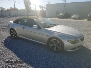 2008 BMW 6 Series 650i with VIN WBAEB53578CX61863, listed as a Copart auction lot 43656185 with 123,009 mi miles and Clean Title. Bid and sale history available at carsss.com. Image 4.