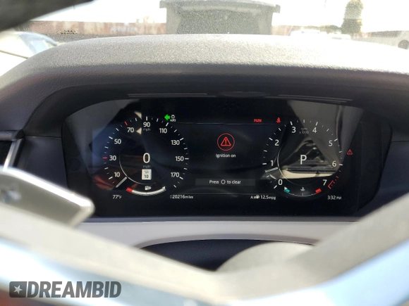 2023 Land Rover Range Rover Velar S with VIN SALYJ2EXXPA350668, listed as a Copart auction lot 50573235 with 20,216 mi miles and Salvage title. Bid and sale history available at DreamBid. Image 9.