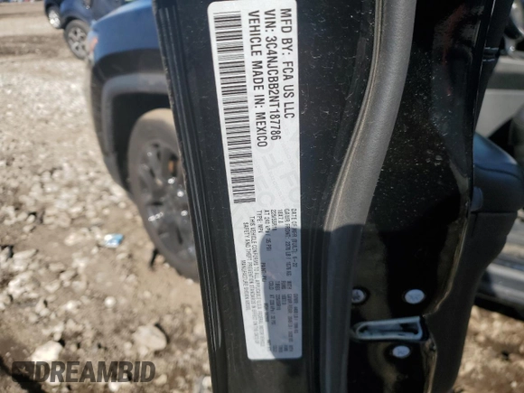 2022 Jeep Compass Altitude with VIN 3C4NJCBB2NT187786, listed as a Copart auction lot 53027925 with 45,894 mi miles and Salvage title. Bid and sale history available at DreamBid. Image 14.