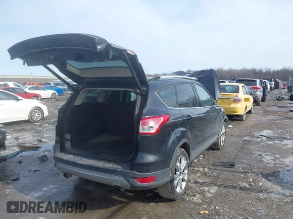 2014 Ford Escape Titanium with VIN 1FMCU9J9XEUC15464, listed as a IAAI auction lot 41524925 with 160,445 mi miles. Bid and sale history available at carsss.com. Image 4.