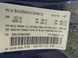 2006 Dodge Stratus SXT z VIN 1B3AL46T86N230063, wystawiony jako IAAI lot #41901018 z przebiegiem 180 353 mil mil oraz . Historia ofert i sprzedaży dostępna na DreamBid. Obrazek 9.