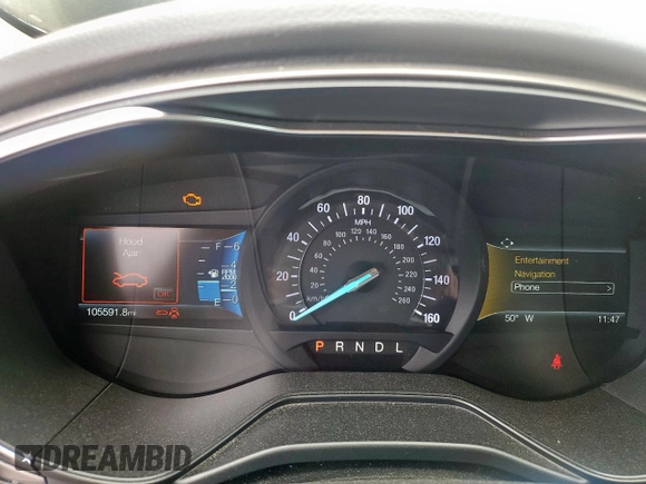 2020 Ford Fusion SE with VIN 3FA6P0HD7LR111586, listed as a Copart auction lot 56688945 with 105,591 mi miles and Salvage title. Bid and sale history available at DreamBid. Image 9.