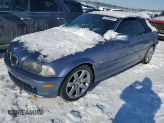 2003 BMW 3 Series 325Ci with VIN WBABS33453PG89032, listed as a Copart auction lot 87590865 with 118,107 mi miles and Salvage Title. Bid and sale history available at carsss.com. Image 1.