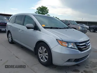 2014 Honda Odyssey EX-L with VIN 5FNRL5H60EB058753, listed as a IAAI auction lot 42595221 with 194,995 mi miles and . Bid and sale history available at DreamBid. Image 1.