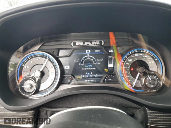 2021 Ram 1500 Limited with VIN 1C6SRFHT4MN582023, listed as a Copart auction lot 60895955 with 66,195 mi miles and Salvage title. Bid and sale history available at DreamBid. Image 9.