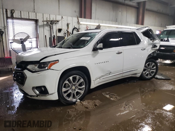 2021 Chevrolet Traverse Premier with VIN 1GNEVKKWXMJ162245, listed as a Copart auction lot 49706945 with 117,580 mi miles and Non Repairable. Bid and sale history available at carsss.com. Image 1.