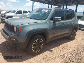 2016 Jeep Renegade Trailhawk with VIN ZACCJBCT6GPD25378, listed as a Copart auction lot 64984875 with 96,325 mi miles and Salvage title. Bid and sale history available at DreamBid. Image 1.