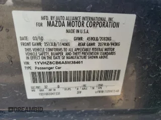 2010 Mazda 6 S Grand Touring with VIN 1YVHZ8CB6A5M38461, listed as a Copart auction lot 45760935 with 207,256 mi miles and Salvage Title. Bid and sale history available at DreamBid. Image 12.