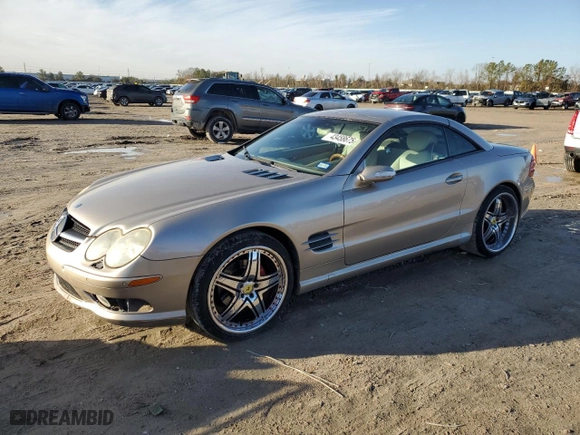2004 Mercedes-Benz SL-Class with VIN WDBSK75F84F071859, listed as a Copart auction lot 43458675 with 0 mi miles and Salvage Title. Bid and sale history available at carsss.com. Image 1.