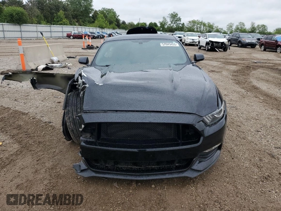 2017 Ford Mustang V6 with VIN 1FA6P8AMXH5212110, listed as a Copart auction lot 57043455 with 66,242 mi miles and Salvage title. Bid and sale history available at DreamBid. Image 5.