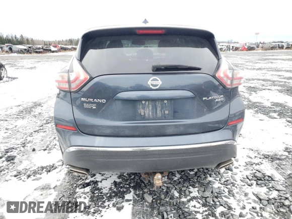 2015 Nissan Murano Platinum with VIN 5N1AZ2MH1FN236041, listed as a Copart auction lot 80124144 with 201,974 mi miles and Salvage Title. Bid and sale history available at DreamBid. Image 6.