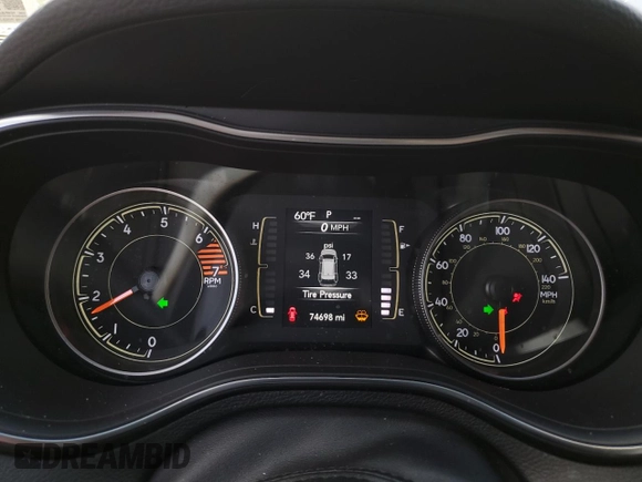 2020 Jeep Cherokee Altitude with VIN 1C4PJLLB3LD606481, listed as a Copart auction lot 52720835 with 74,698 mi miles and Salvage title. Bid and sale history available at DreamBid. Image 9.