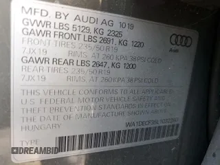 2020 Audi Q3 S line Premium with VIN WA1DECF35L1032280, listed as a Copart auction lot 58786915 with 48,006 mi miles and Salvage title. Bid and sale history available at DreamBid. Image 13.