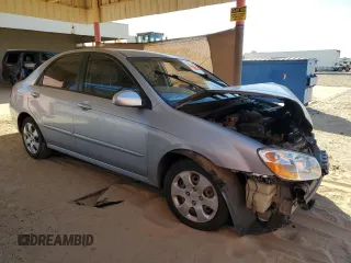 2008 Kia Spectra EX with VIN KNAFE122685574002, listed as a Copart auction lot 76171514 with 0 mi miles and Salvage Title. Bid and sale history available at carsss.com. Image 4.
