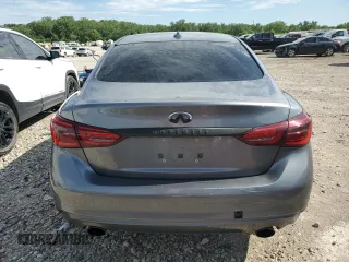 2018 Infiniti Q50 Luxe with VIN JN1EV7AR1JM430839, listed as a Copart auction lot 57727515 with 89,476 mi miles and Salvage title. Bid and sale history available at DreamBid. Image 6.