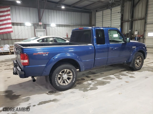 2009 Ford Ranger XLT with VIN 1FTZR45E39PA38237, listed as a Copart auction lot 45476215 with 92,029 mi miles and Salvage Title. Bid and sale history available at carsss.com. Image 3.