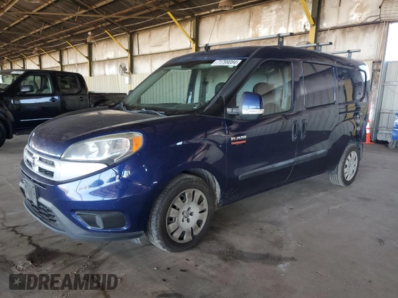 2015 Ram ProMaster City Cargo Tradesman SLT with VIN ZFBERFBT5F6952068, listed as a Copart auction lot 71799084 with 83,411 mi miles and Salvage Title. Bid and sale history available at DreamBid. Image 1.
