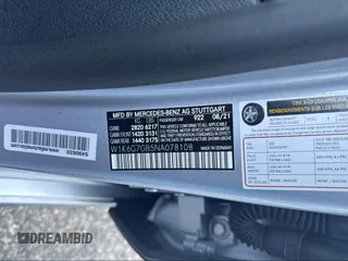 2022 Mercedes-Benz S 580 z VIN W1K6G7GB5NA078108, wystawiony jako IAAI lot #42130129 z przebiegiem 63 591 mil mil oraz . Historia ofert i sprzedaży dostępna na DreamBid. Obrazek 9.