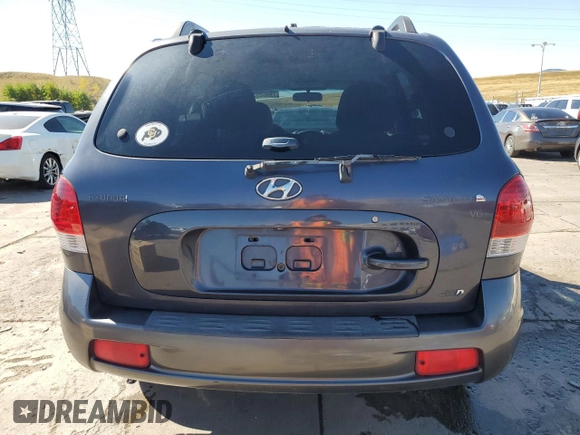 2006 Hyundai Santa Fe GLS with VIN KM8SC73D66U039552, listed as a Copart auction lot 72468624 with 161,221 mi miles and Salvage Title. Bid and sale history available at carsss.com. Image 6.