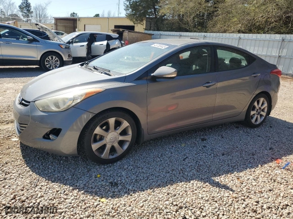 2013 Hyundai Elantra GLS with VIN 5NPDH4AE1DH297221, listed as a Copart auction lot 48700445 with 121,720 mi miles and Salvage Title. Bid and sale history available at carsss.com. Image 1.