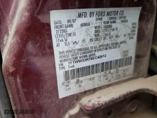 2008 Ford Super Duty F-350 DRW XL with VIN 1FTWW33R78EC42612, listed as a Copart auction lot 72239614 with 180,586 mi miles and Salvage Title. Bid and sale history available at carsss.com. Image 14.