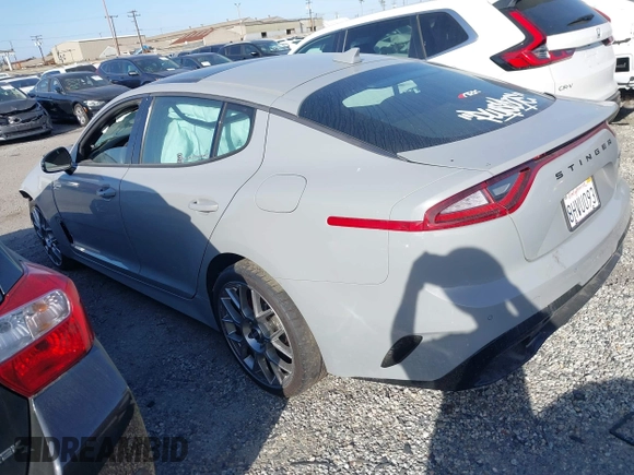 2019 Kia Stinger GT1 with VIN KNAE45LC2K6049548, listed as a IAAI auction lot 40970268 with 35,217 mi miles and . Bid and sale history available at DreamBid. Image 3.