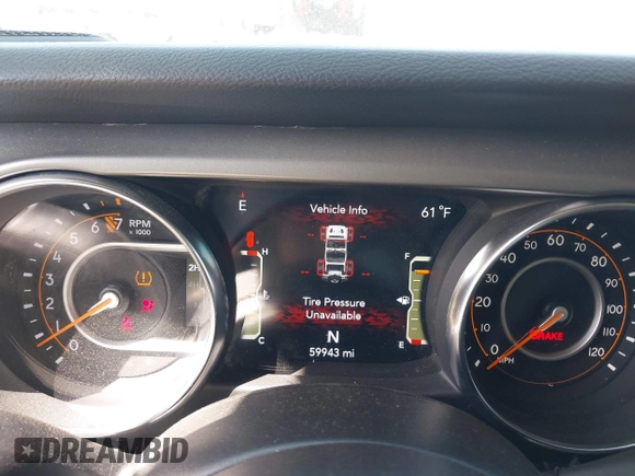 2021 Jeep Wrangler Unlimited Willys with VIN 1C4HJXDG1MW672507, listed as a IAAI auction lot 42084805 with 59,943 mi miles and . Bid and sale history available at DreamBid. Image 7.