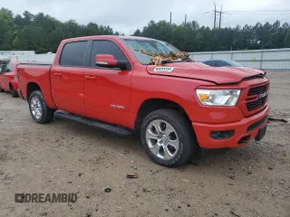 2021 Ram 1500 Big Horn with VIN 1C6SRFFT5MN504479, listed as a Copart auction lot 57691465 with 77,260 mi miles and Salvage title. Bid and sale history available at DreamBid. Image 4.