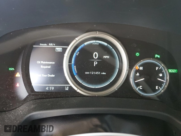 2017 Lexus RX 450h with VIN 2T2BGMCA5HC020127, listed as a Copart auction lot 53354345 with 121,451 mi miles and Salvage title. Bid and sale history available at DreamBid. Image 9.