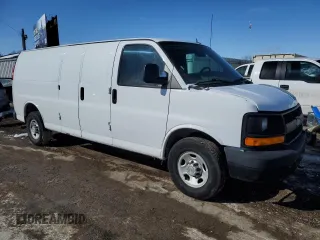 2014 Chevrolet Express Cargo Van with VIN 1GCWGGFA9E1105801, listed as a Copart auction lot 45789185 with 117,119 mi miles and Salvage Title. Bid and sale history available at carsss.com. Image 4.