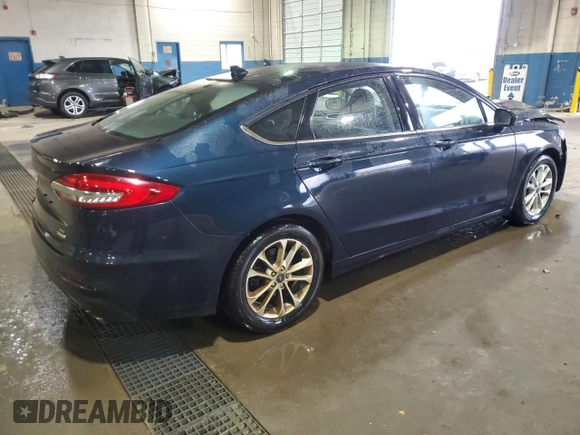 2020 Ford Fusion SE with VIN 3FA6P0HD9LR179565, listed as a Copart auction lot 83744344 with 51,299 mi miles and Salvage Title. Bid and sale history available at carsss.com. Image 3.