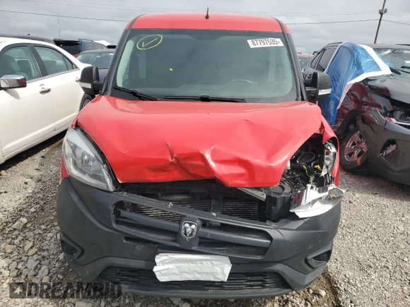 2018 Ram ProMaster City Cargo Van Tradesman with VIN ZFBERFAB4J6K60112, listed as a Copart auction lot 87797535 with 120,247 mi miles and Salvage Title. Bid and sale history available at carsss.com. Image 5.