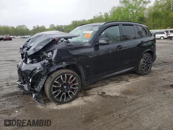 2025 BMW X5 xDrive40i z VIN 5UX23EU07S9X91602, wystawiony jako Copart lot #55647515 z przebiegiem Nie podano mil oraz Szkoda całkowita • Salvage title. Historia ofert i sprzedaży dostępna na DreamBid. Obrazek 1.