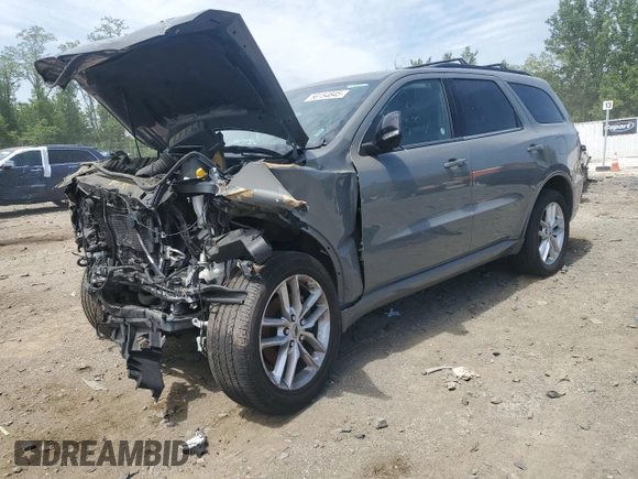 2023 Dodge Durango GT Plus z VIN 1C4RDJDG6PC637220, wystawiony jako Copart lot #56154845 z przebiegiem 59 381 mil mil oraz Nie do naprawy • Non repairable. Historia ofert i sprzedaży dostępna na DreamBid. Obrazek 1.