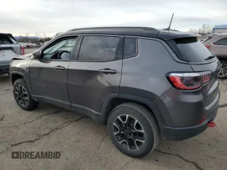 2021 Jeep Compass Trailhawk with VIN 3C4NJDDB1MT523820, listed as a Copart auction lot 45892595 with 81,406 mi miles and Salvage title. Bid and sale history available at DreamBid. Image 2.