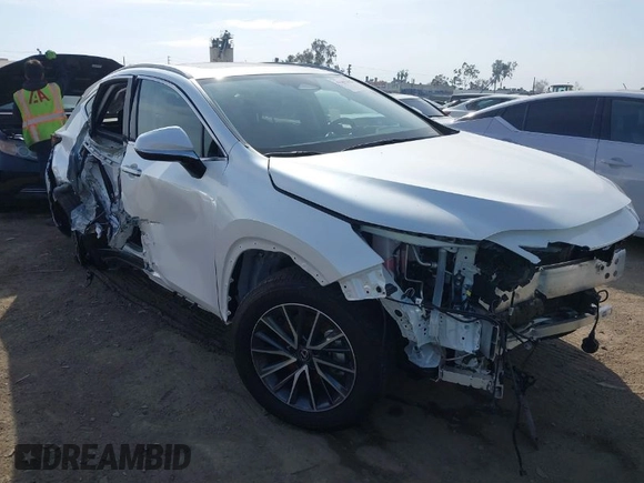 2025 Lexus NX with VIN JTJGKCEZ1S5025350, listed as a IAAI auction lot 41465412 with 10,420 mi miles. Bid and sale history available at carsss.com. Image 1.