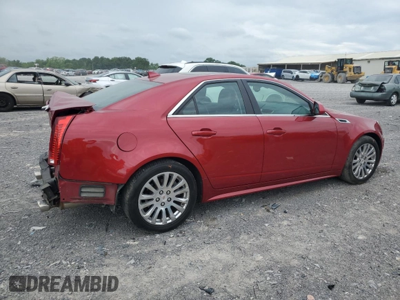 2013 Cadillac CTS Premium with VIN 1G6DS5E37D0103887, listed as a Copart auction lot 57390915 with 104,415 mi miles and Salvage title. Bid and sale history available at DreamBid. Image 3.
