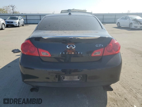 2013 Infiniti G37 x with VIN JN1CV6AR7DM357420, listed as a Copart auction lot 46552985 with Not Provided miles and Salvage Title. Bid and sale history available at DreamBid. Image 6.