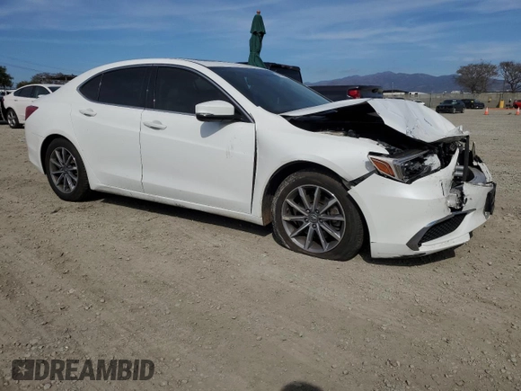 2018 Acura TLX w/Technology Pkg with VIN 19UUB1F50JA003840, listed as a Copart auction lot 50832675 with 75,427 mi miles and Salvage Title. Bid and sale history available at carsss.com. Image 4.