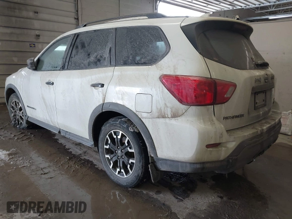2019 Nissan Pathfinder S with VIN 5N1DR2MM9KC647851, listed as a IAAI auction lot 41289955 with 77,346 mi miles and . Bid and sale history available at DreamBid. Image 3.